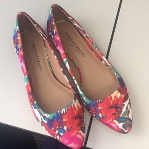 Christian Siriano Floral Flats